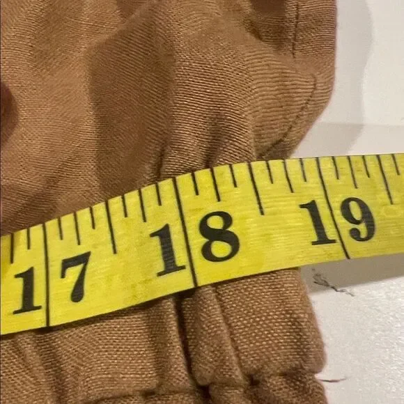 Ann Taylor LOFT Linen Blend Jumpsuit Size large Cargo Military Style - Picture 9 of 11